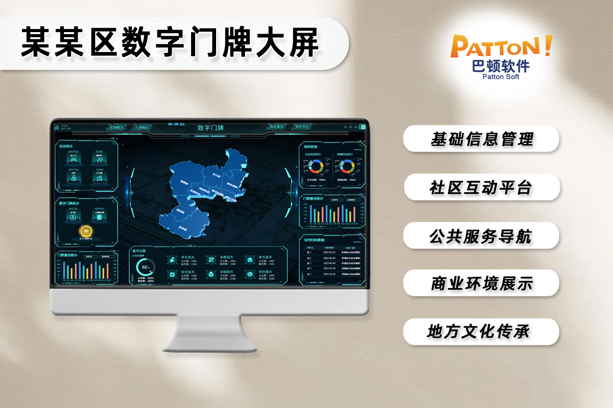 某某區(qū)數字門牌大屏